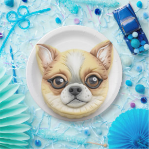 Chihuahua Dog 3D Inspired  Paper Plate