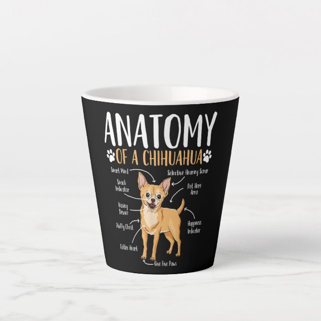 Chihuahua Dog Anatomy Latte Mug (Front)
