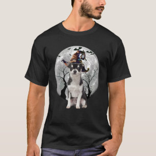 Chihuahua Dog And Moon Halloween Costume Dog T-Shirt