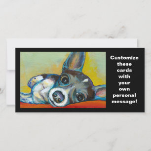 Chihuahua dog art - adorable fun portrait painting