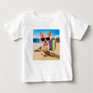 Chihuahua Dog at the Beach Baby T-Shirt