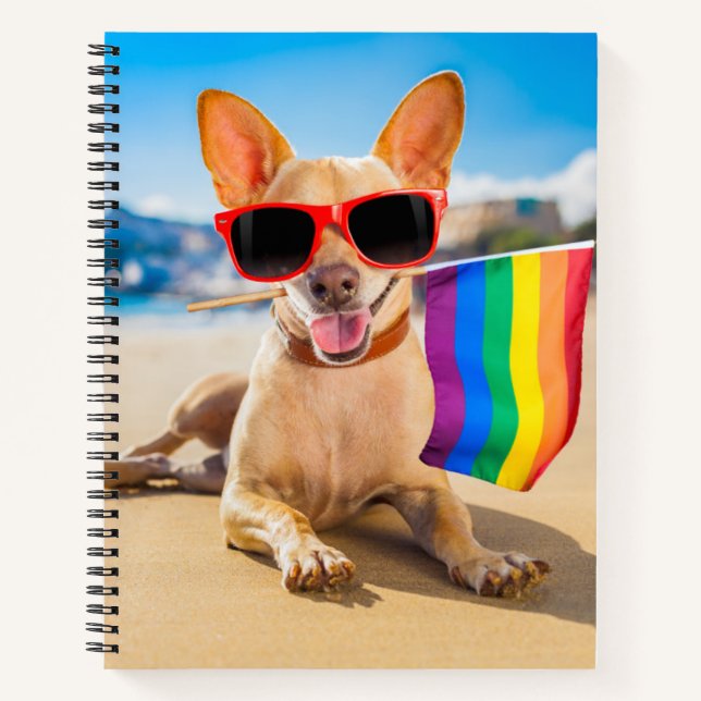 Chihuahua Dog  at the Beach Notebook (Front)