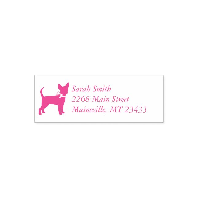 Chihuahua Dog Baby Shower Pink Girl Self-inking Stamp (Design)