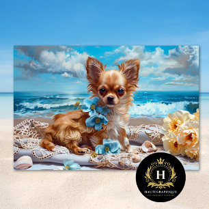 Chihuahua Dog Beach Sea Shells Ocean Decoupage Tissue Paper