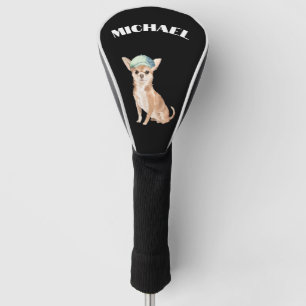 Chihuahua Dog Black Personal  Golf Head Cover