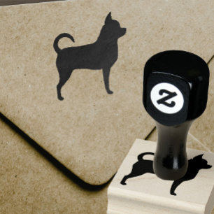 Chihuahua Dog Breed Silhouette Rubber Stamp