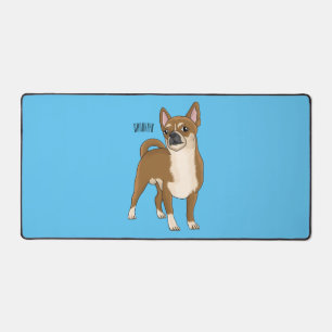 Chihuahua dog cartoon illustration desk mat