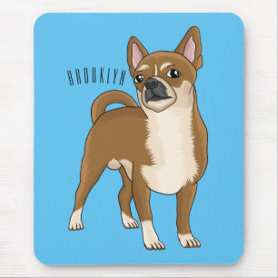 Chihuahua dog cartoon illustration  mouse mat