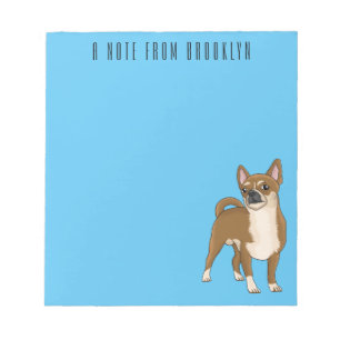 Chihuahua dog cartoon illustration notepad