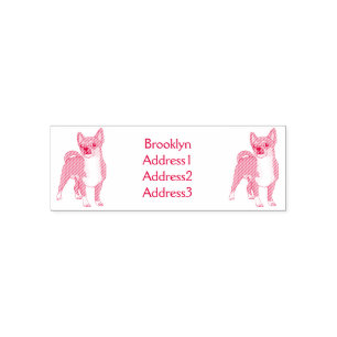 Chihuahua dog cartoon illustration self-inking stamp