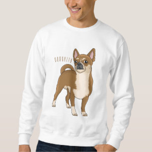 Chihuahua dog cartoon illustration sweatshirt