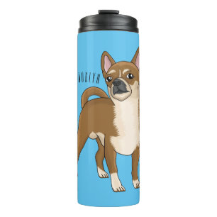 Chihuahua dog cartoon illustration thermal tumbler