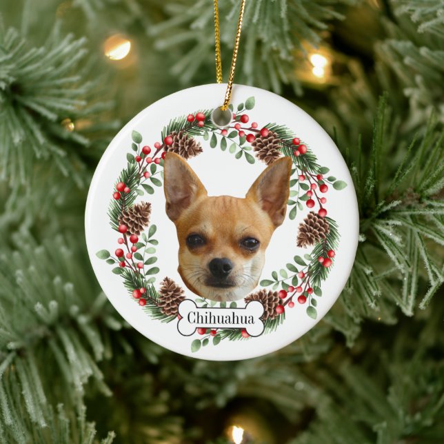 Chihuahua dog ceramic tree decoration (Tree)