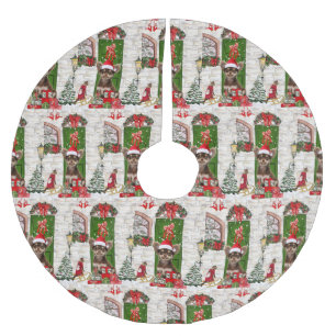 Chihuahua Dog Christmas  Brushed Polyester Tree Skirt