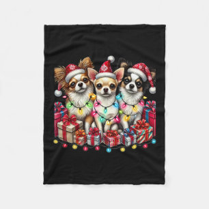Chihuahua Dog Christmas Chihuahua Dog Mum Xmas Dog Fleece Blanket