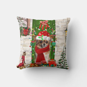 Chihuahua Dog Christmas Cushion