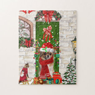 Chihuahua Dog Christmas Jigsaw Puzzle