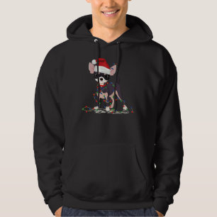 Chihuahua Dog Christmas Light Decor Xmas Pajamas Hoodie