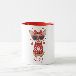 Chihuahua dog coffee mug Valentine's Day 2026