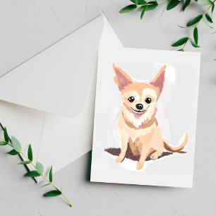 Chihuahua Dog Cute Dog Pet Puppy Watercolor Card