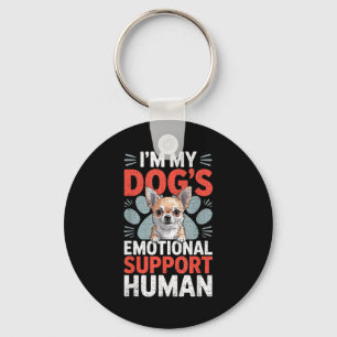 Chihuahua Dog Emotional Suprt Human  Key Ring