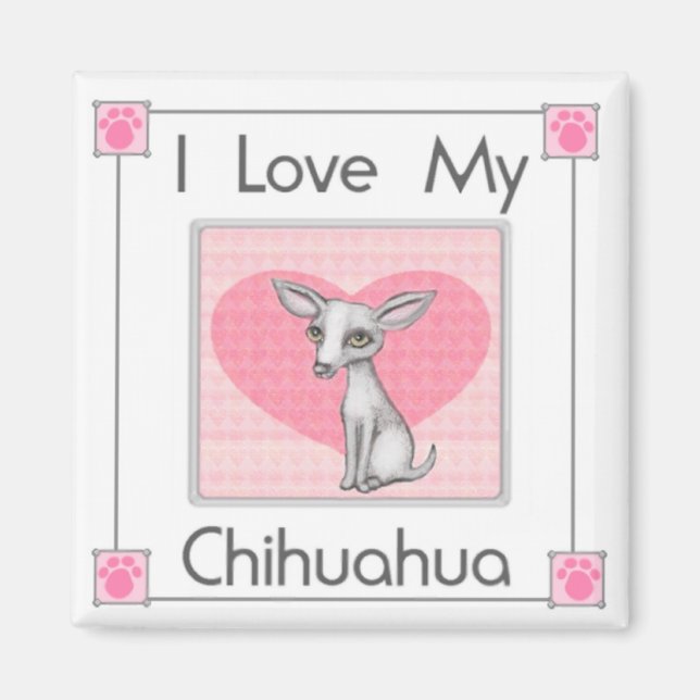 Chihuahua Dog Fridge Magnet (Front)