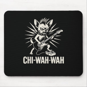 Chihuahua Dog Guitarist Wah Pedal Punk Rocker Musi Mouse Mat
