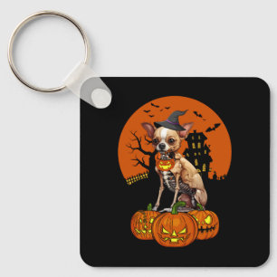 Chihuahua Dog Halloween Key Ring
