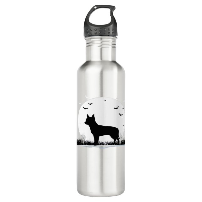 Chihuahua Dog � Halloween Moon Silhouette Classic  710 Ml Water Bottle (Front)