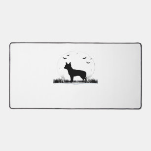 Chihuahua Dog – Halloween Moon Silhouette Classic  Desk Mat