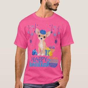 Chihuahua dog Hanukkah Chanukah Menorah Christmas  T-Shirt