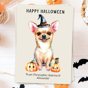 Chihuahua Dog Happy Halloween Holiday Card