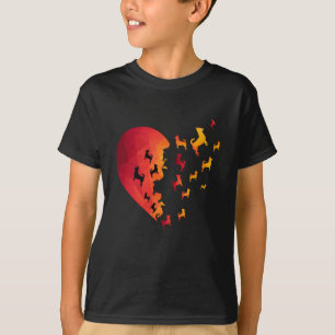 Chihuahua Dog Heart Shirt Funny Animal Graphic Tee