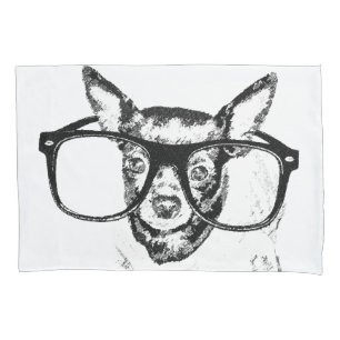 Chihuahua Dog Illustration Drawing Pillowcase