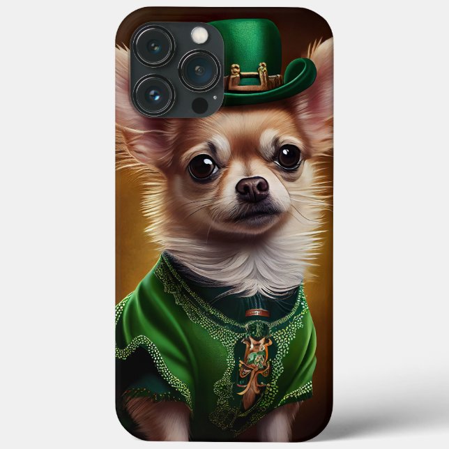 Chihuahua Dog in St. Patrick's Day Dress Case-Mate iPhone Case (Back)