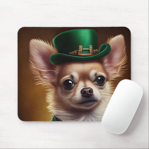Chihuahua Dog in St. Patrick's Day Dress Mouse Mat