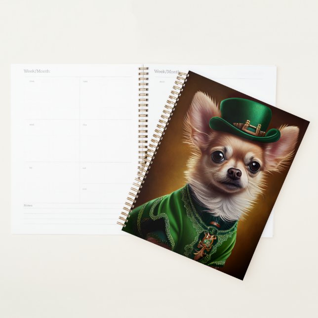 Chihuahua Dog in St. Patrick's Day Dress Planner (Display)