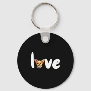 Chihuahua Dog Love For Valentines Day  Key Ring