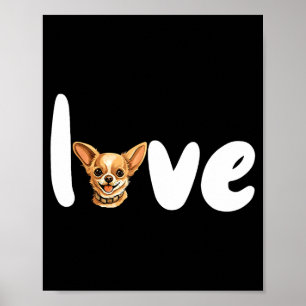 Chihuahua Dog Love For Valentine's Day Poster