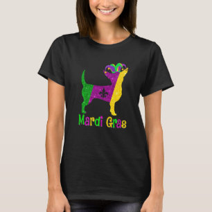 Chihuahua Dog Lover Mardi Gras Carnival Jester Pre T-Shirt