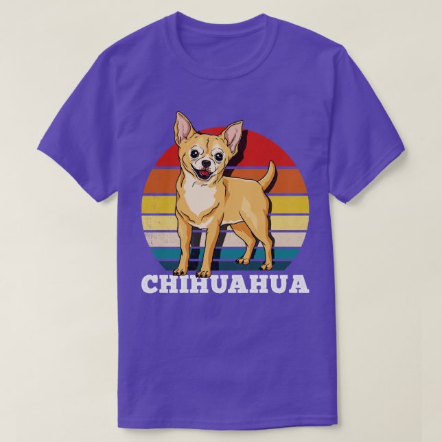 Chihuahua Dog Lover Retro T-Shirt (Design Front)