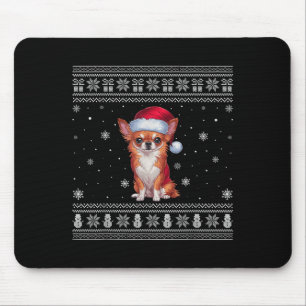 Chihuahua Dog Lovers Men Women Santa Ugly Xmas Swe Mouse Mat