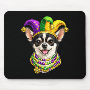 Chihuahua Dog, Mardi Gras Mouse Mat