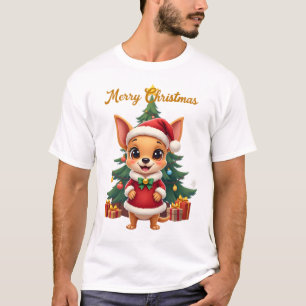 Chihuahua Dog Merry Christmas T-Shirt