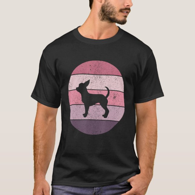 Chihuahua Dog Mom Dad Vintage Retro T-Shirt (Front)