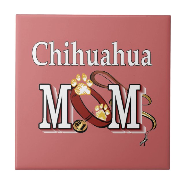 Chihuahua Dog Mum Gifts Tile (Front)
