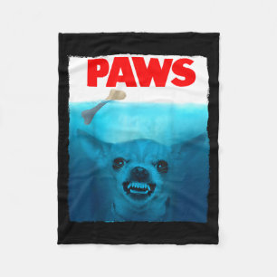Chihuahua dog paws cute movie poster pet funny Chi Fleece Blanket