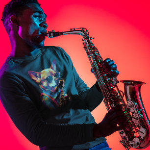 Chihuahua Dog playing Saxophone  T-Shirt