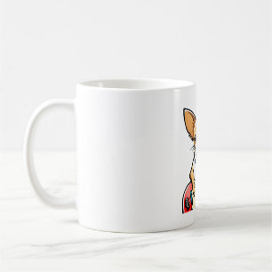 Chihuahua dog playing the electric guitar. Vector  Coffee Mug