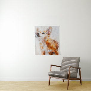 Chihuahua Dog Portrait_Dog Lover Tapestry